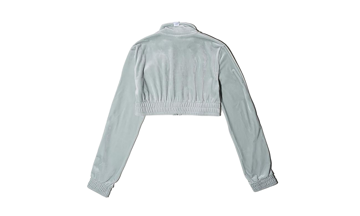Sportswear Collection Cropped Velour Full Zip Top WMNS"Jade Horizon/ Sail/ Sail" FZ3679 370