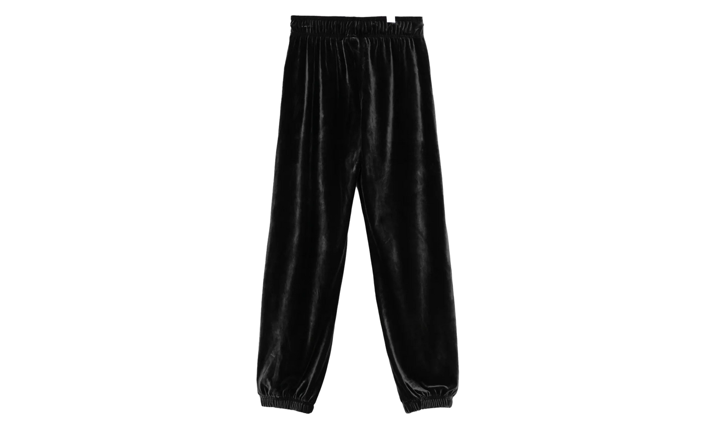 Sportswear Collection Mid-rise Velour Joggers WMNS"BLACK/ SAIL/ SAIL" FZ3682 010
