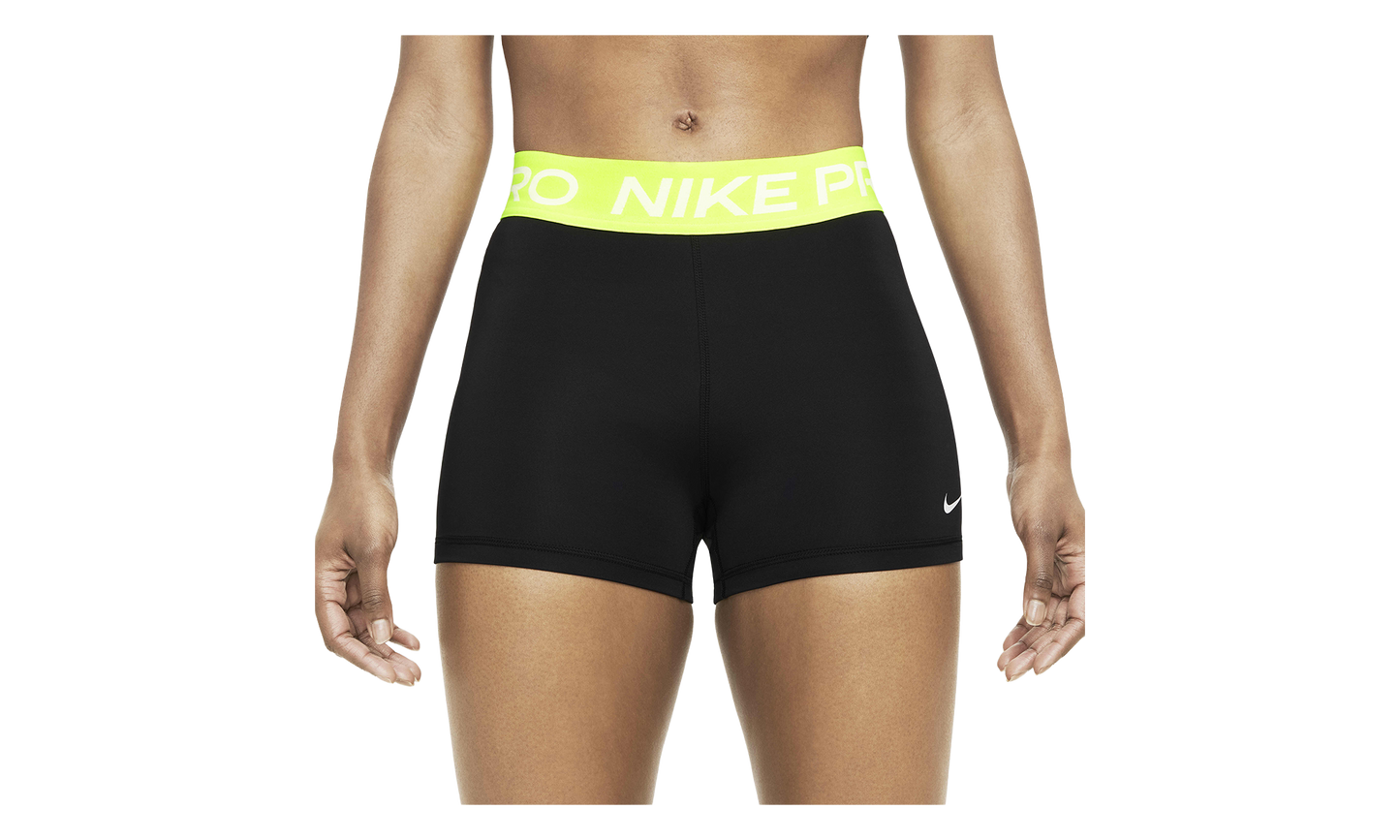 Pro 3" Shorts WMNS"Black/ Volt" CZ9857 013