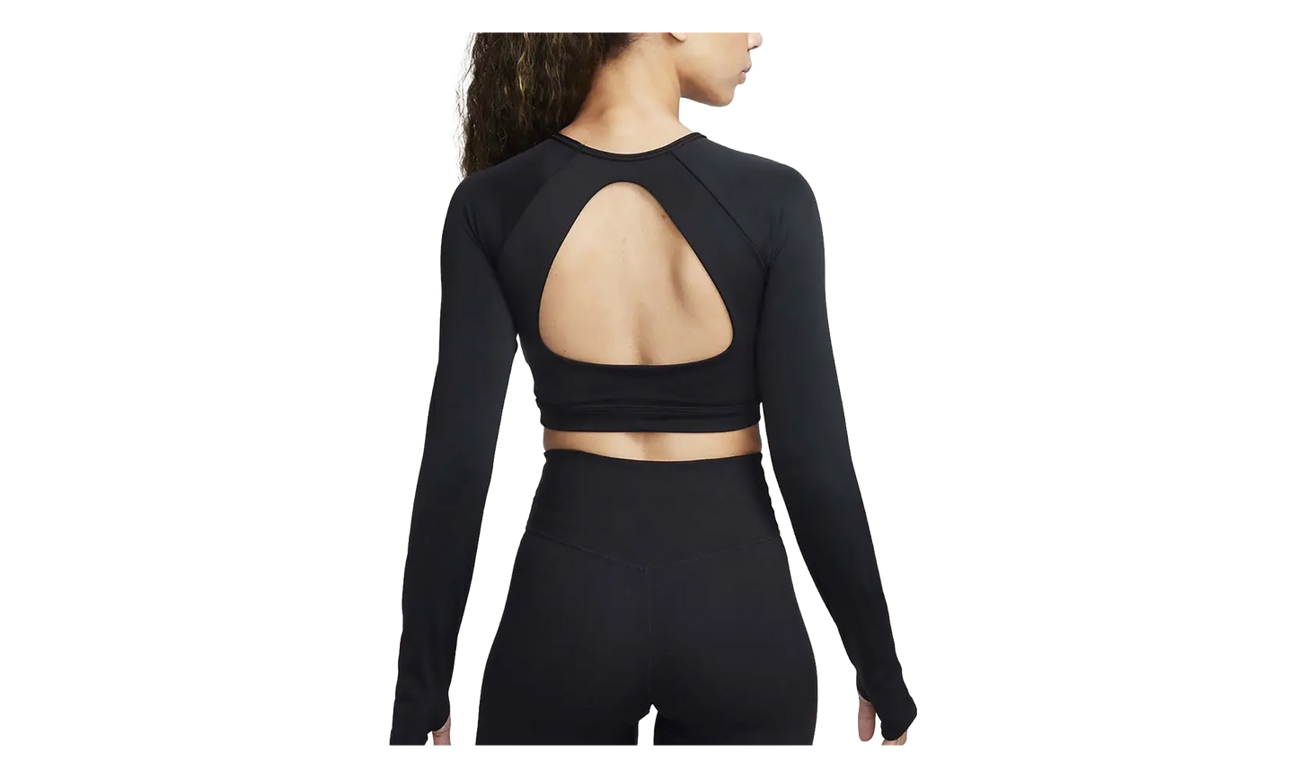 Crop Top Medium Support Padded Sports Bra WMNS"Black/ White" FB4102 010
