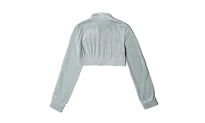 Sportswear Collection Cropped Velour Full Zip Top WMNS"Jade Horizon/ Sail/ Sail" FZ3679 370