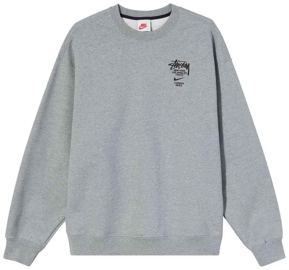 x Stussy International Crew Crewneck Grey