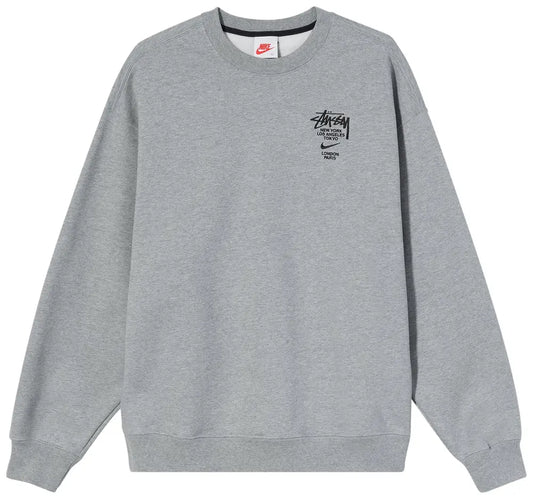 x Stussy International Crew Crewneck Grey