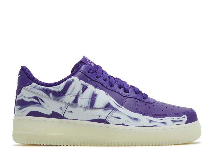 Air Force 1 Low '07 QS Purple Skeleton Halloween (2021) (WORN)