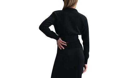 Sportswear Tech Fleece Cropped 1/2-zip Top"Black/ Black" HJ1031 010