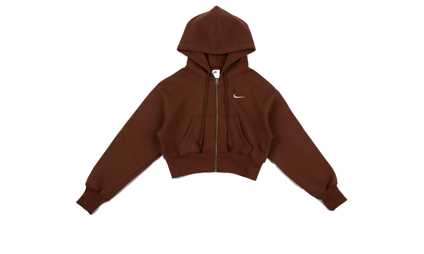 NSW Phoenix Fleece Full-Zip Cropped Hoodie"Fauna Brown" HV2426 265