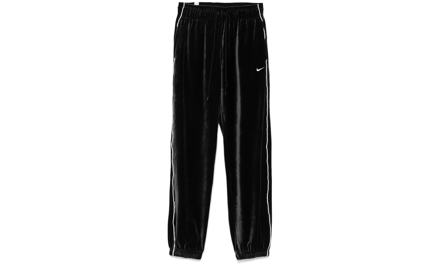 Sportswear Collection Mid-rise Velour Joggers WMNS"BLACK/ SAIL/ SAIL" FZ3682 010