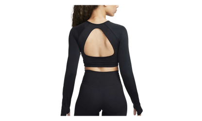 Crop Top Medium Support Padded Sports Bra WMNS"Black/ White" FB4102 010