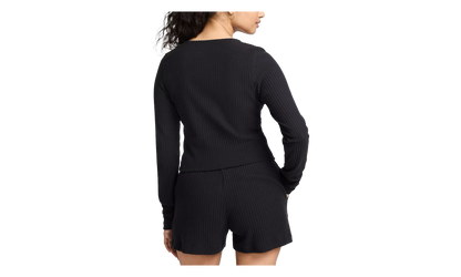 Sportswear Chill Rib Slim Full Zip Cardigan WMNS"Black/ Black" FN3682 010