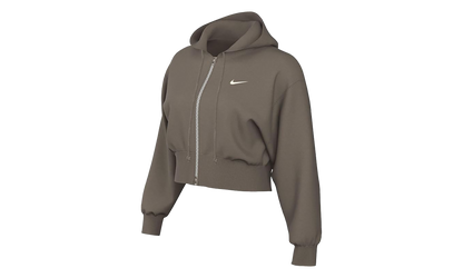 Phoenix Fleece Loose Cropped Full Zip Hoodie"Mink Brown" HJ0940 233